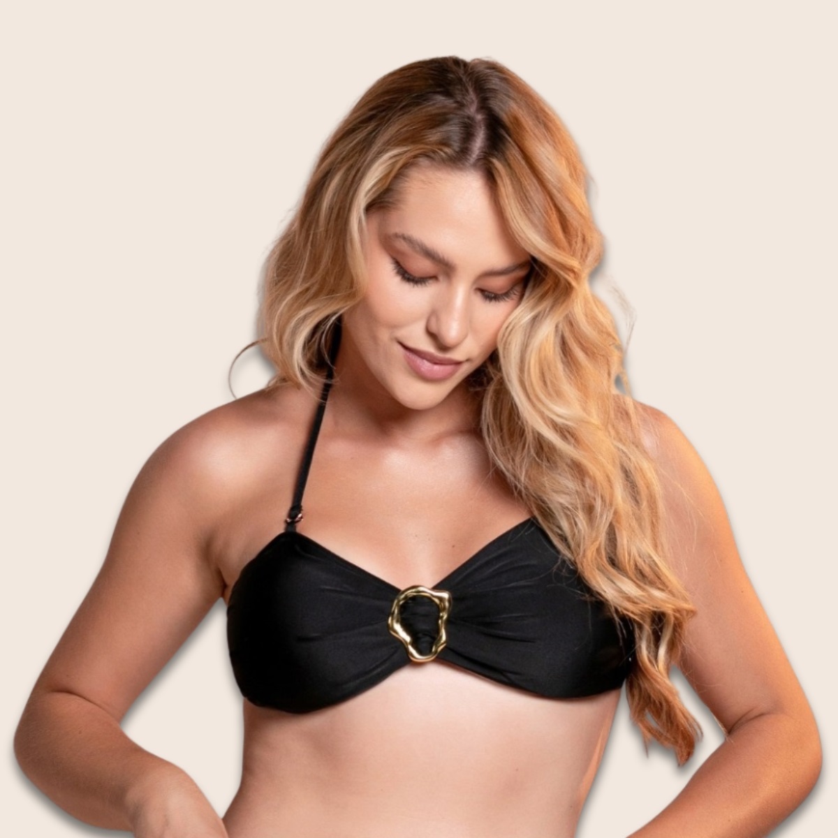 Riviera Gold – Top Tomara que Caia Alça e Bojo Removível